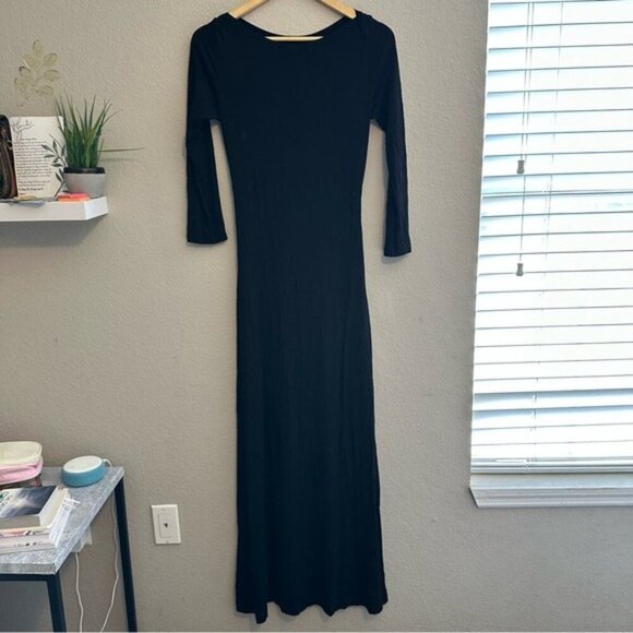 Peek-a-boo Women’s Black Dress Size Small Elegant Black Maxi Dress - Picture 3 of 12